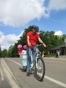 E-Madsen riding The electric cargo bike - turns out NOT to be expensive